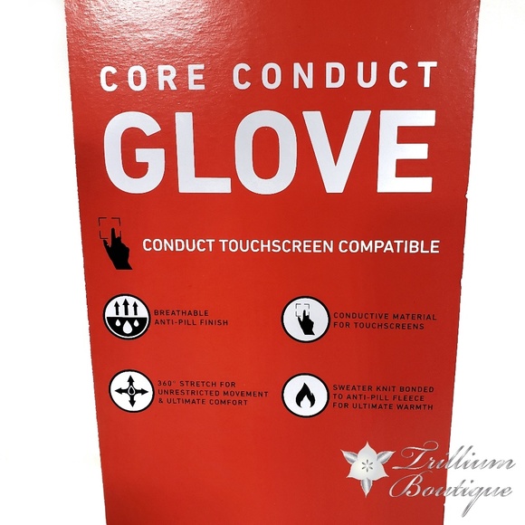 Spyder Men's Core Conduct Gloves Gray Black NWT - Picture 8 of 8